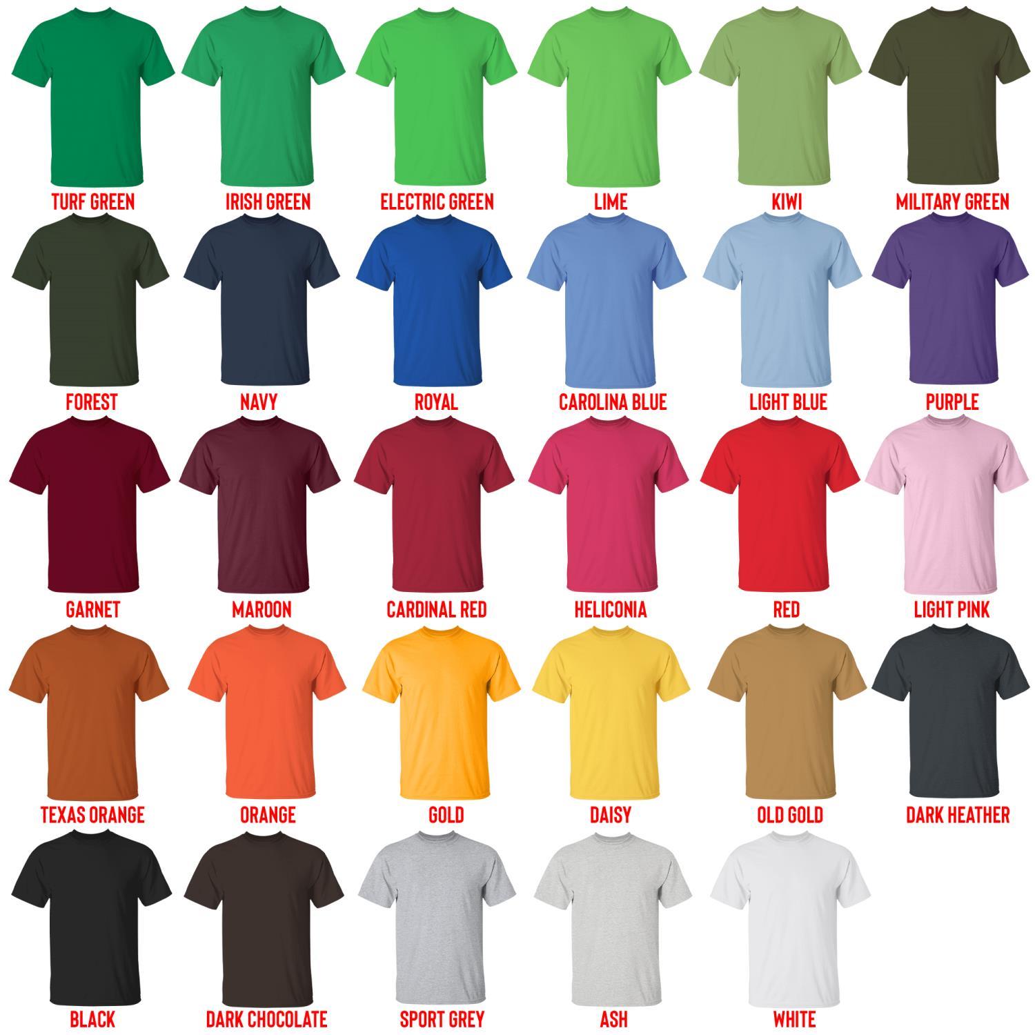 t shirt color chart - Rocko's Modern Life Store