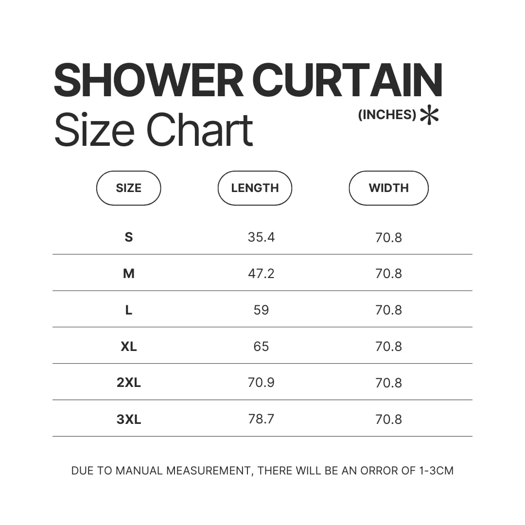 Shower Curtain Size Chart - Rocko's Modern Life Store